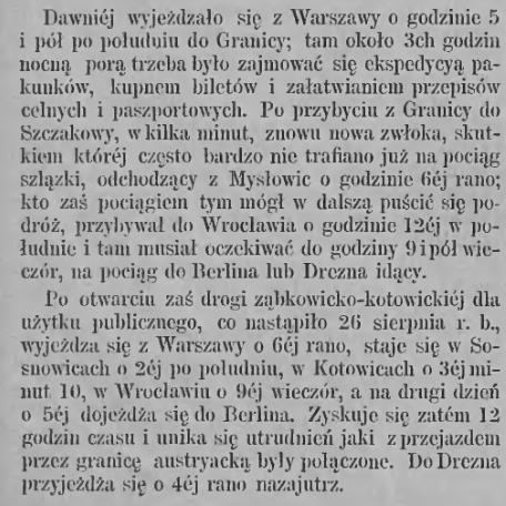 Droga Zelazna Zabkowicko Kotowicka artykul Tygodnik Ilustrowany 1859 Nr 1 Tom 1 str 4 2