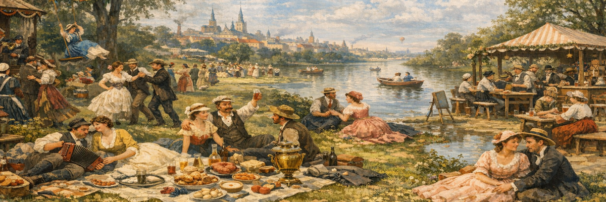 Wypoczynek Lato Przyroda Majówka ilustracja poglądowa