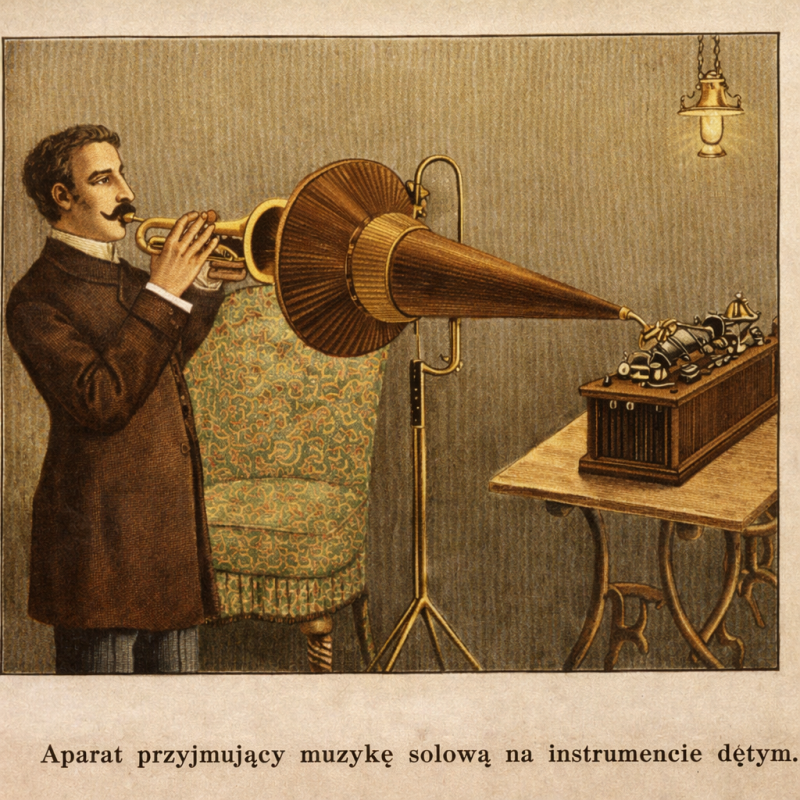 Fonograf Edisona. Czasopismo Tygodnik Ilustrowany 1889 Nr 359 1 koloryzacja