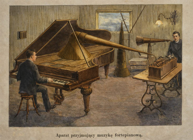 Fonograf Edisona. Czasopismo Tygodnik Ilustrowany 1889 Nr 359 2 koloryzacja