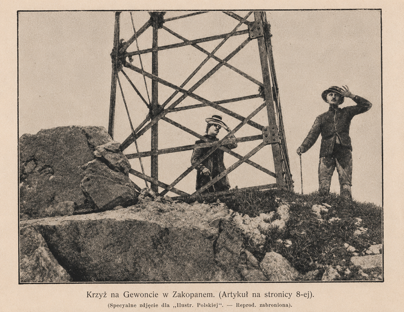 Giewont Krzyż nad chmurami 1901 foto 2