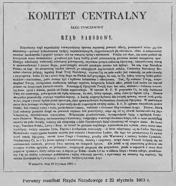 Pierwszy Manifest Rządu Narodowego z 22.01.1863