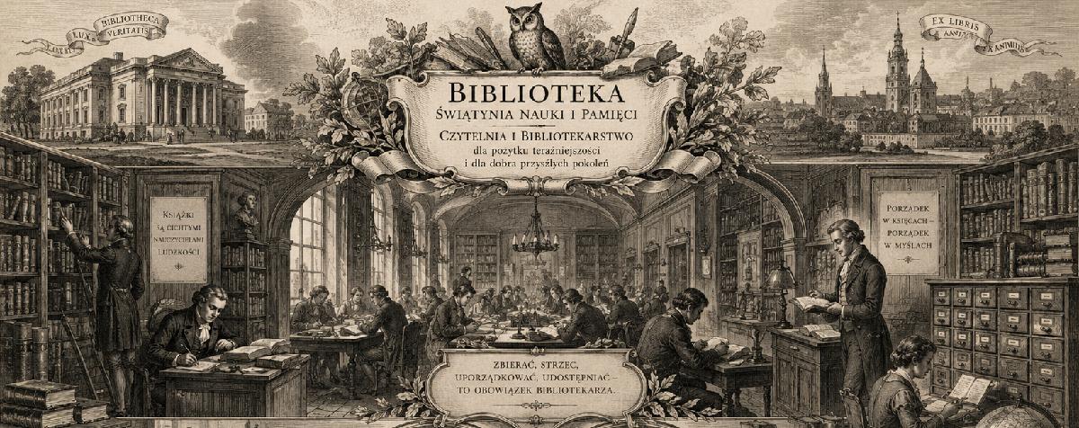 Obiekty Biblioteczne Czytelnie Bibliofilia rycina sytuacyjno poglądowa