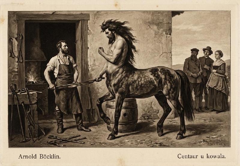 Obraz Centaur u kowala autor Arnold Böcklin