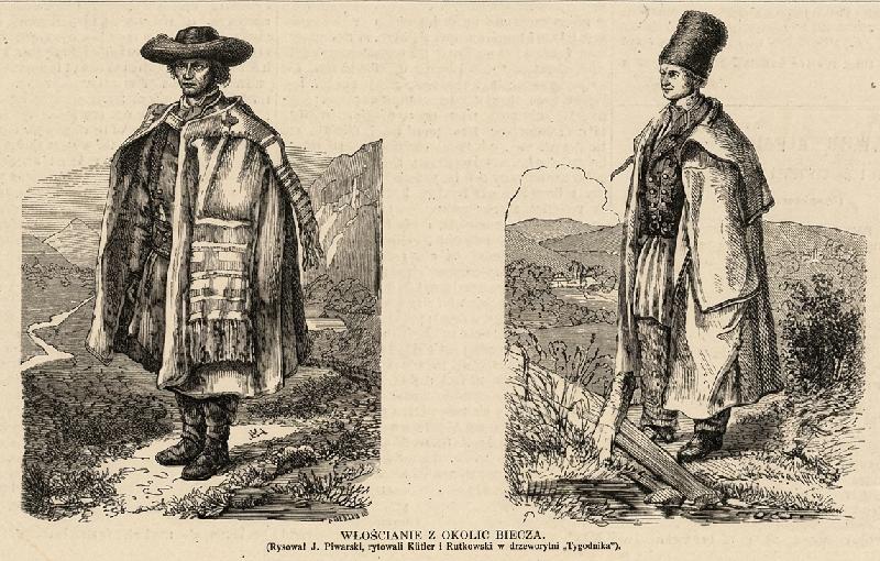 Wieśniacy z okolic Biecza 1860.