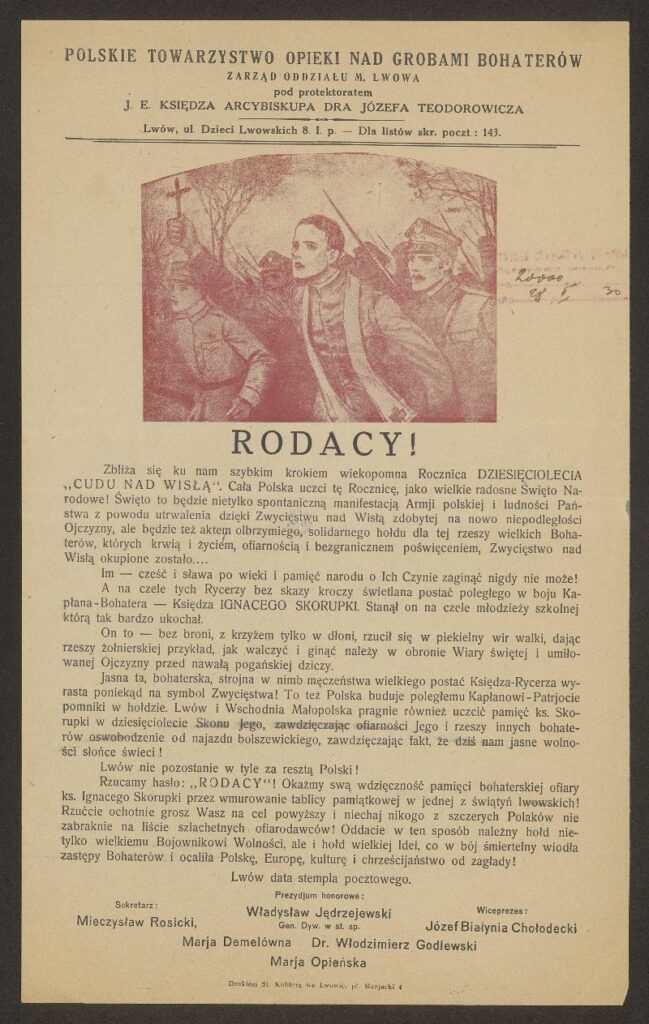 10 rocznica Cud nad Wisłą Rodacy druk 1930