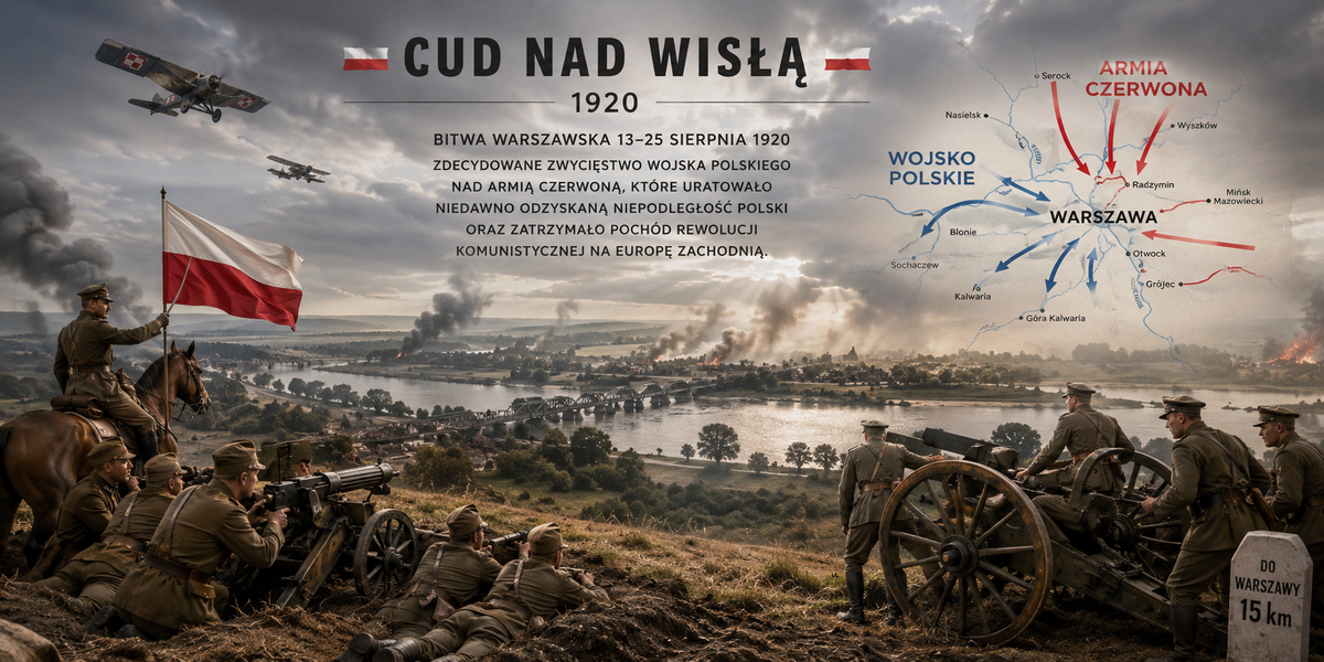 Cud nad Wisłą 13–25.08.1920 ilustracja poglądowa sytuacyjna