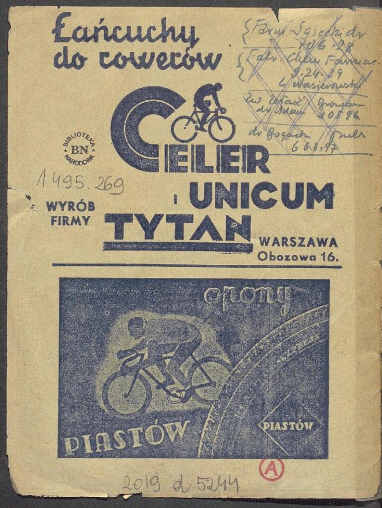 Rower jako sługa i przyjaciel człowieka broszura wydanie 1937