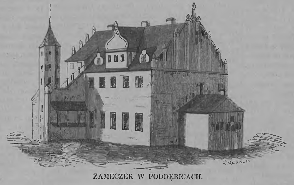 Zamek w Poddębicach publikacja 1860