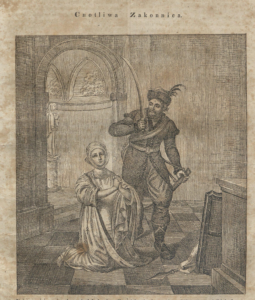 Cnotliwa zakonnica rycina publikacja 1834