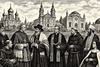 Duchowieństwo Kler Zakonnicy rycina poglądowa
