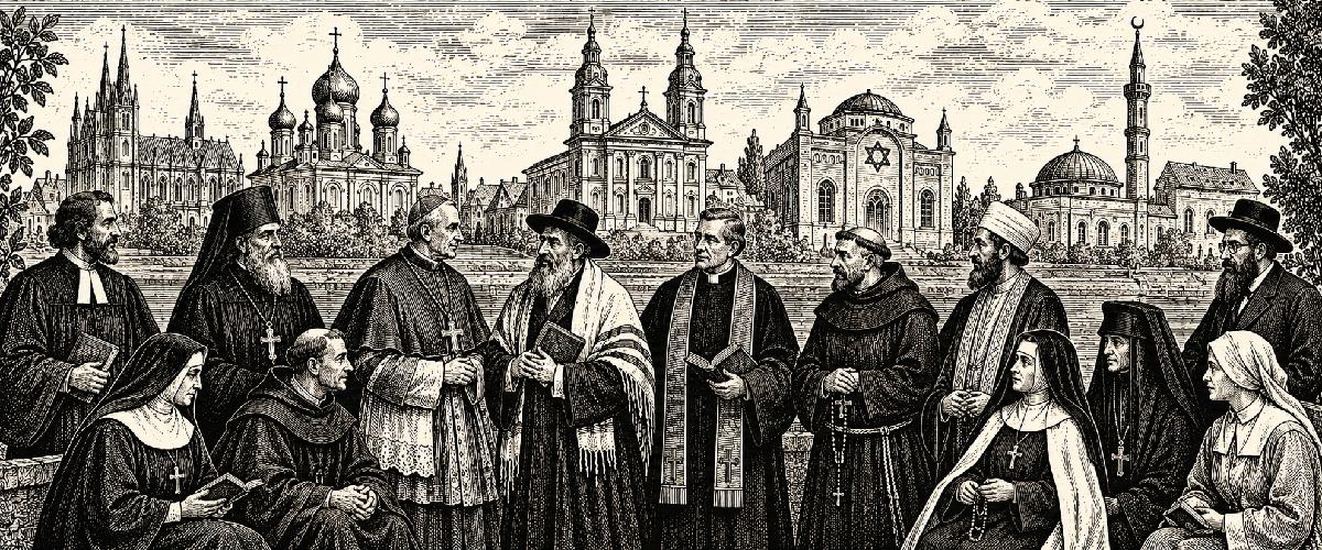 Duchowieństwo Kler Zakonnicy rycina poglądowa