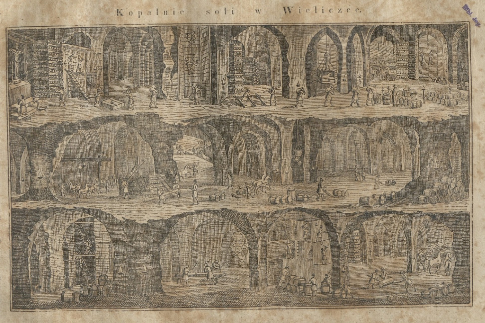 Kopalnia Soli Wieliczka publikacja 1834