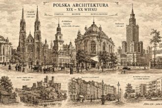 Polska architektura panorama wieków rycina poglądowa